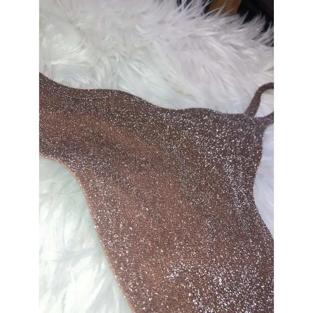 Skims size 3X bikini bottoms thong swim jasper glitter shimmer SW-THG-0112 NWT